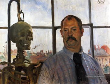  auto - Autoportrait avec squelette Lovis Corinth